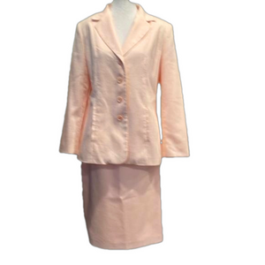Vintage Braemar lined soft pink 12P fully lined skirt/jacket suit